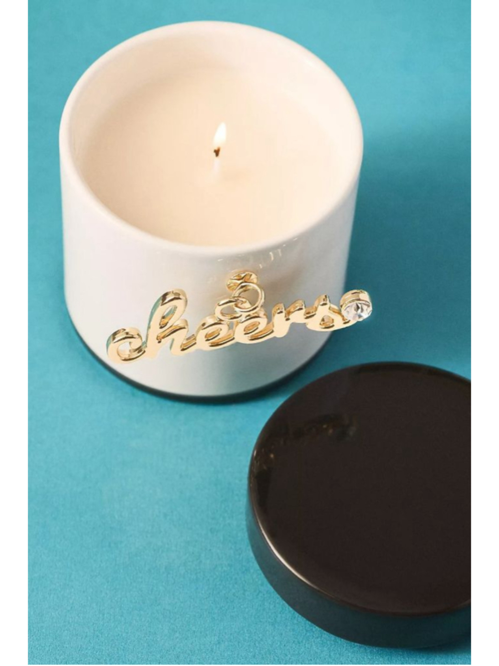 Anthropologie Cheers Charm Fruity Rosé Spritz Ceramic Candle